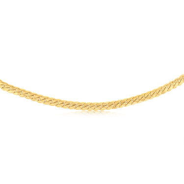 9ct Yellow Gold  Silverfilled Curb 55cm Chain