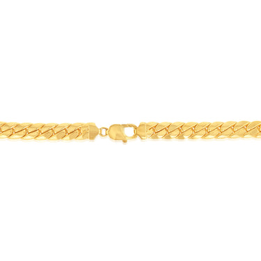 9ct Yellow Gold  Silverfilled Curb 55cm Chain