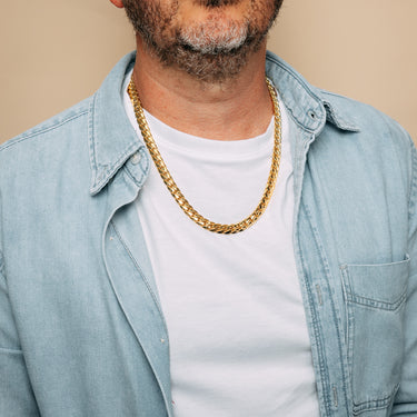 9ct Yellow Gold  Silverfilled Curb 55cm Chain