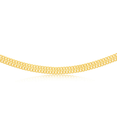 9ct Yellow Gold Silverfilled Fancy 120 Gauge Arrow 45cm Chain