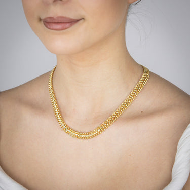 9ct Yellow Gold Silverfilled Fancy 120 Gauge Arrow 45cm Chain