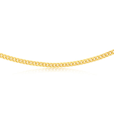 9ct Yellow Gold 140 Gauge Light Miami 50cm Chain