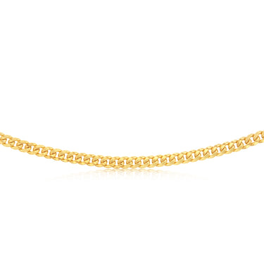 9ct Yellow Gold 140 Gauge Light Miami 55cm Chain