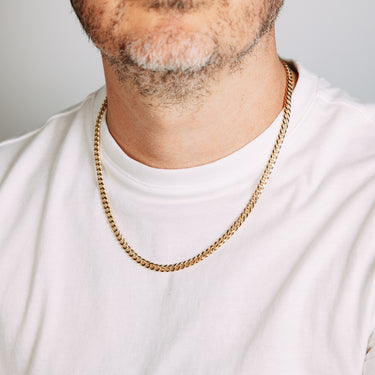 9ct Yellow Gold 140 Gauge Light Miami 55cm Chain