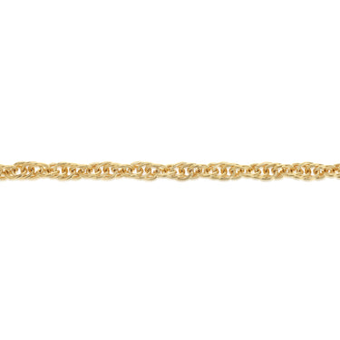 9ct Yellow Gold Silverfilled Twist Rope 120 Gauge 19cm Bracelet