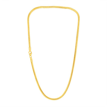 9ct Yellow Gold Silverfilled 90 Gauge 45cm Snake Chain
