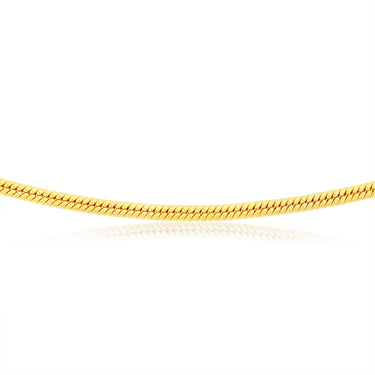 9ct Yellow Gold Silverfilled 90 Gauge 45cm Snake Chain