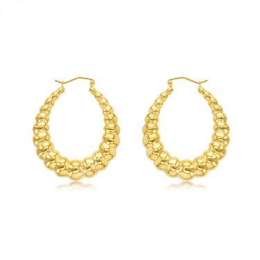 9ct Yellow Gold Silverfilled Stamped Earrings