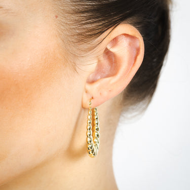 9ct Yellow Gold Silverfilled Stamped Earrings