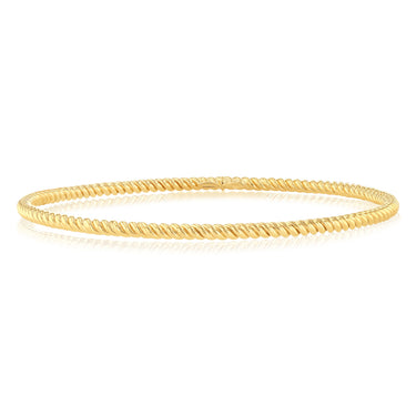 9ct Yellow Gold Silverfilled Twisted Bangle