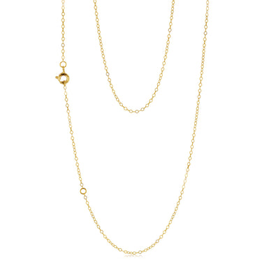 9ct Yellow Gold Silverfilled Fine 40+5cm Chain