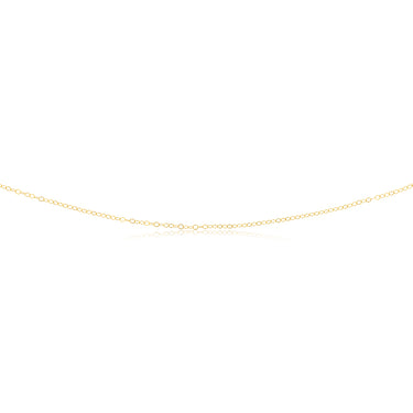 9ct Yellow Gold Silverfilled Fine 40+5cm Chain