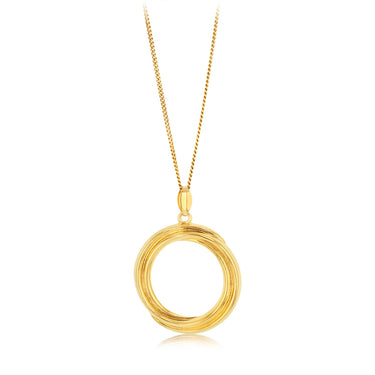 9ct Two Toned Gold Silverfilled Fancy Circle Of Life Pendant