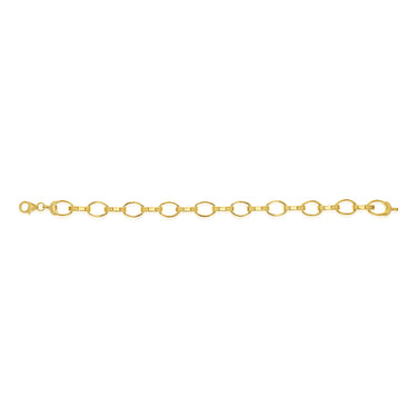 9ct Yellow Gold Silverfilled Hollow Belcher 19cm Bracelet