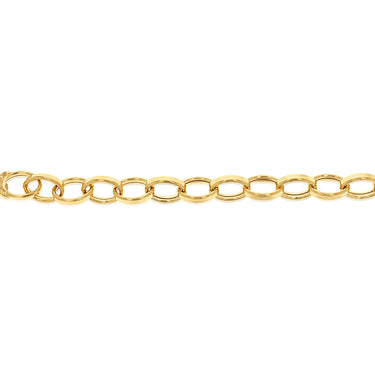 9ct Yellow Gold Silverfilled Hollow Belcher 19cm Bracelet