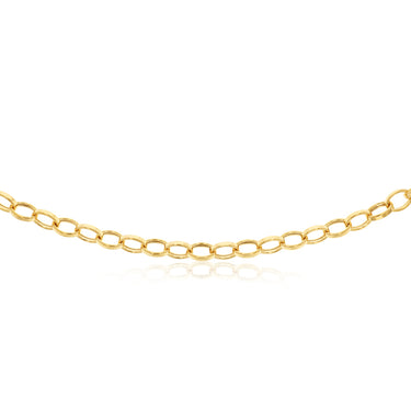 9ct Yellow Gold Silverfilled Hollow Belcher 45cm Chain