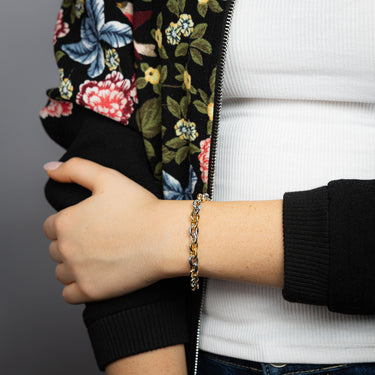 9ct Silverfilled Two Tone Infinity Bracelet