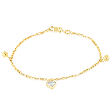 9ct Silverfilled Charm Bracelet