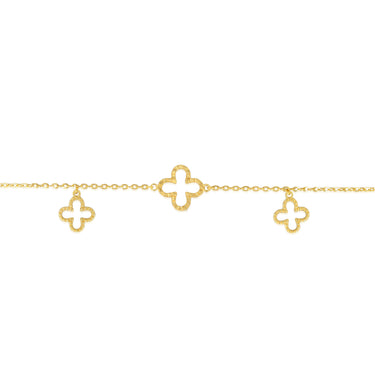 9ct Silvefilled Leaf Clover Bracelet