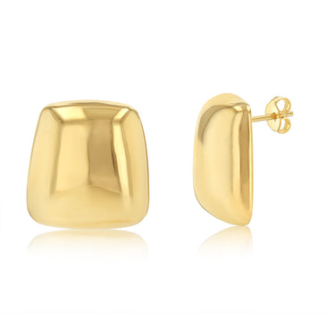 9ct Silverfilled Polished Square Stud Earrings