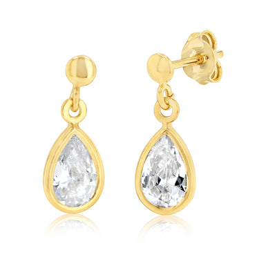 9ct Silverfilled Teardrop Stud Earrings