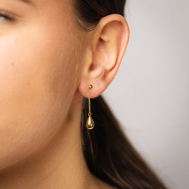 9ct Silverfilled Pear Shaped Drop Earrings