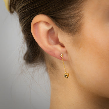 9ct Silverfilled Heart Shaped Drop Earrings