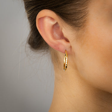 9ct Silverfilled Dicut Hoop Earrings