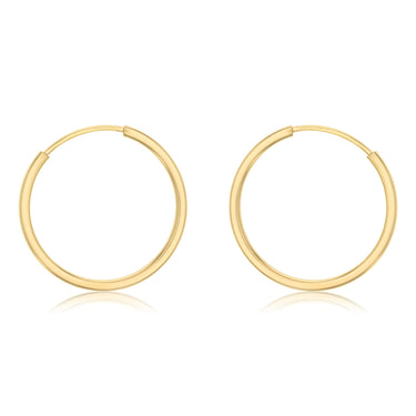 9ct Yellow Gold Silverfilled Plain Sleeper Earrings