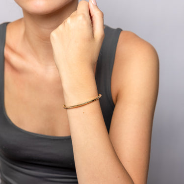 9ct Yellow Gold Silverfilled Textured Bangle