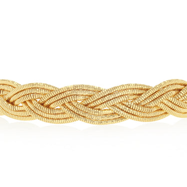 9ct Yellow Gold Silverfilled Herringbone Bracelet