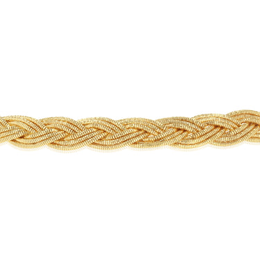 9ct Yellow and White Gold Silverfilled Herringbone Chain Necklace