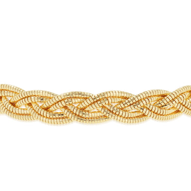 9ct Yellow Gold Silverfilled Multi Strand Braided Bracelet
