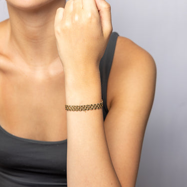 9ct Yellow Gold Silverrfilled Fancy Bracelet