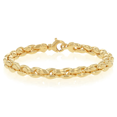 9ct Silverfilled Fancy Double Link Bracelet