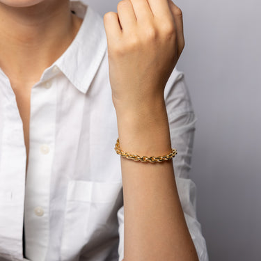 9ct Silverfilled Fancy Double Link Bracelet