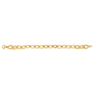 9ct Silverfilled Yellow Gold Fancy Curb Chain Bracelet