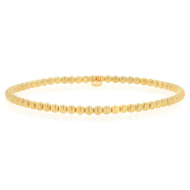 9ct Yellow Gold Silverfilled Beaded Bracelet