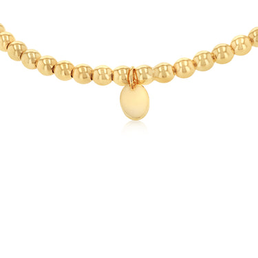 9ct Yellow Gold Silverfilled Beaded Bracelet