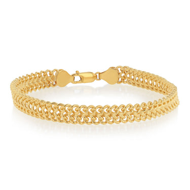9ct Yellow Gold Silverfilled Mesh 100 Gauge 19cm Bracelet