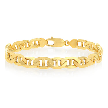 9ct Yellow Gold Silverfilled Heavy Anchor Bracelet