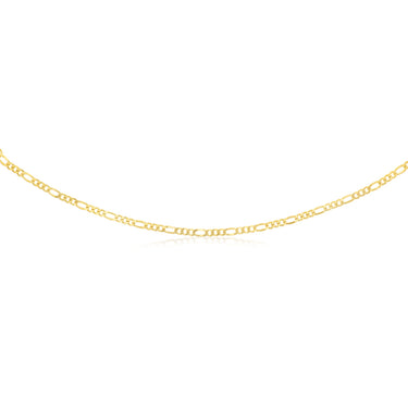 9ct Yellow Gold Silver Filled Figaro 1:3 100 Gauge 55cm Chain