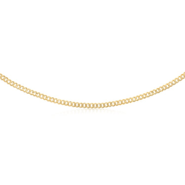 9ct Yellow Gold Silver Filled Curb Concave Lightweight 130 Gauge 55cm Chain