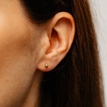 9ct Yellow Gold Silver Filled Ball 3mm Stud Earrings