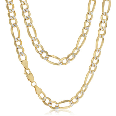 9ct Yellow Gold Silver Filled Figaro 60cm Chain