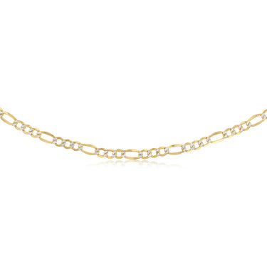 9ct Yellow Gold Silver Filled Figaro 60cm Chain