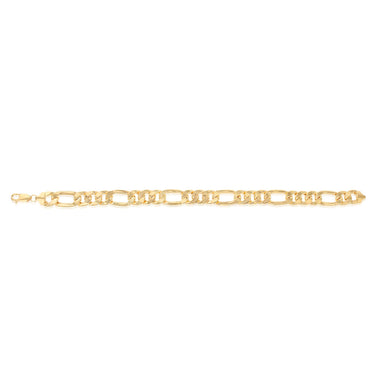 9ct Yellow Gold Silverfilled Figaro 23cm Bracelet