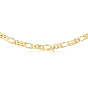 9ct Yellow Gold Silver Filled Figaro 50cm Chain