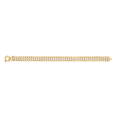 9ct Yellow Gold Silverfilled Dicut Mesh 19cm Bracelet