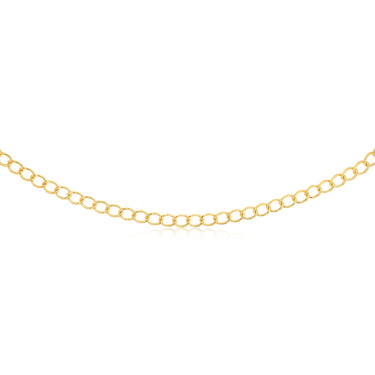 9ct Yellow Gold Silver Filled Wide Curb 60cm Chain